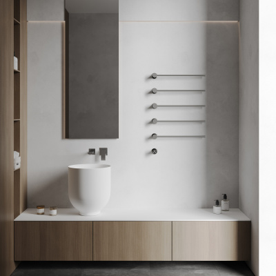 Полотенцесушитель электрический ABBER Charme AH4005 хром фото в интернет-магазине Русалия