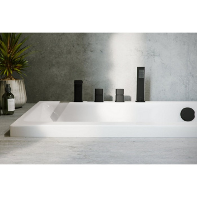 Смеситель на борт ванны EXCELLENT Keria AREX.2034BL (черный мат) фото в интернет-магазине Русалия