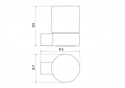 Стакан с держателем AQUATEK AQ4404CR ЛИРА фото в интернет-магазине Русалия