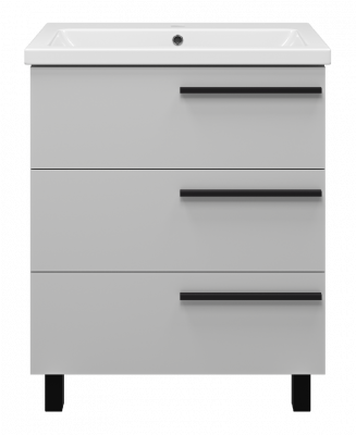 Тумба Ненси 70 (серая) с раковиной Cersanit Como 70 Misty фото в интернет-магазине Русалия