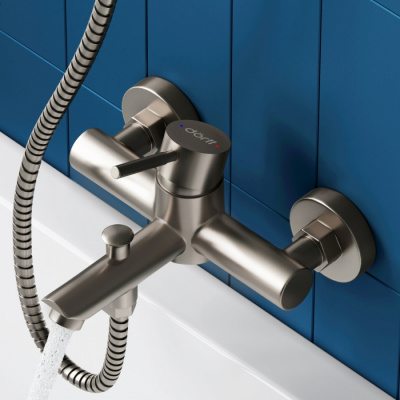 D3010000SS Logic new смеситель для ванны и душа из нержавеющей стали фото в интернет-магазине Русалия