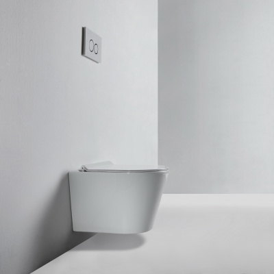 BOND F03-10 Унитаз подвесной безободковый с сиденьем с микролифтом фото в интернет-магазине Русалия