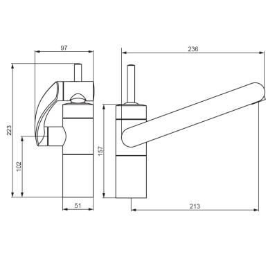 290217264 Arc, смеситель для раковины, никель фото в интернет-магазине Русалия