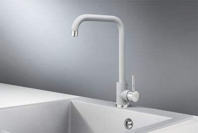 Смеситель для кухни GRANULA (ST-4033, АЛЮМИНИУМ) фото в интернет-магазине Русалия