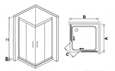 Душевой уголок 100х100 HO-31 RGW фото в интернет-магазине Русалия