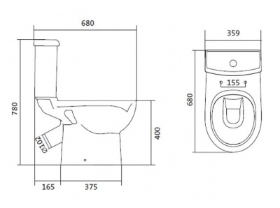 Унитаз - компакт с сиденьем микролифт slim Юнион 1WH302420 Сантек фото в интернет-магазине Русалия