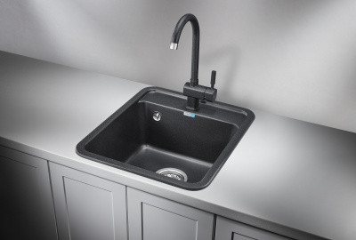 Кухонная мойка GRANULA Standart (4202, ЧЁРНЫЙ) фото в интернет-магазине Русалия