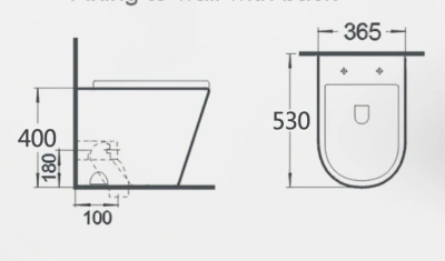 Унитаз приставной Gid TRS-263BM 62212Y черный матовый 56x36x41 фото в интернет-магазине Русалия