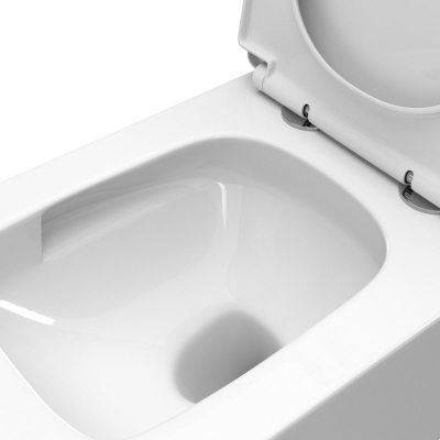 Унитаз подвесной безободковый DUE-TOR BB5171CH-TOR/SC Торнадо с сиденьем-микролифт Belbagno фото в интернет-магазине Русалия