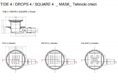 Точечный трап Pestan Confluo Standard 15х15 Drops Mask Gold (13000151) фото в интернет-магазине Русалия