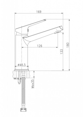 Смеситель для раковины средний Flavis А63037 Cersanit фото в интернет-магазине Русалия