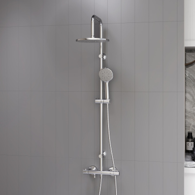 D0710500 Futura душевая система с ванно душевым ТМС смесителем, хром фото в интернет-магазине Русалия