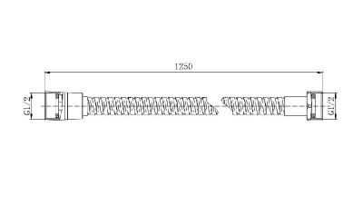 Шланг для душа 125см AQUATEK, матовый черный AQ2100MB фото в интернет-магазине Русалия
