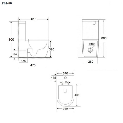 BOND F01-00 Унитаз напольный безободковый с сиденьем микролифт фото в интернет-магазине Русалия