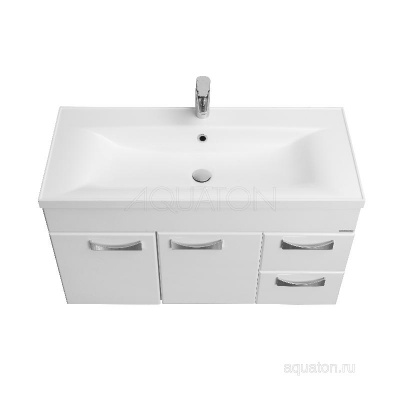 Тумба под раковину AQUATON Диор 100 белый 1A167701DR010 фото в интернет-магазине Русалия