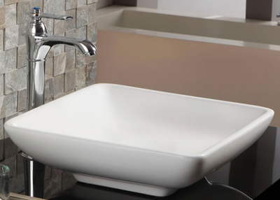 Раковина накладная квадратная 40 см AZ4322 Azario фото в интернет-магазине Русалия