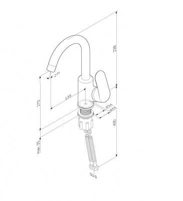 F8002700 Like, смеситель для умывальника с поворотным изливом, хром, шт. фото в интернет-магазине Русалия
