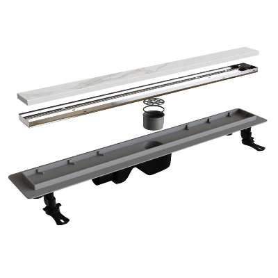 Душевой лоток Drain Leo-21 с универсальной решеткой, 80 см RGW фото в интернет-магазине Русалия