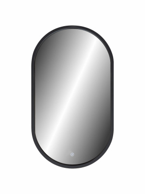 Зеркало с подсветкой Prime Black 450х800 ореольная подсветка ЗЛП2199 Continent фото в интернет-магазине Русалия