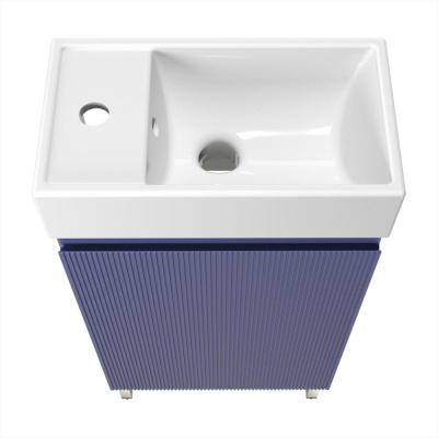 Тумба с раковиной WC Area 40 см матовый синий 221804004 Wellsee фото в интернет-магазине Русалия