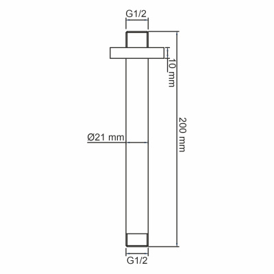 A234 Потолочный излив для душа Wasserkraft фото в интернет-магазине Русалия