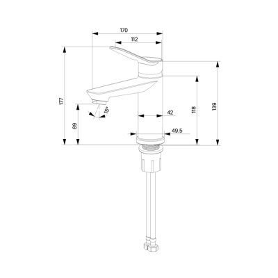 Смеситель для умывальника, глянцевый хром, Enjoy, Milardo, (ENJSB00M01) фото в интернет-магазине Русалия