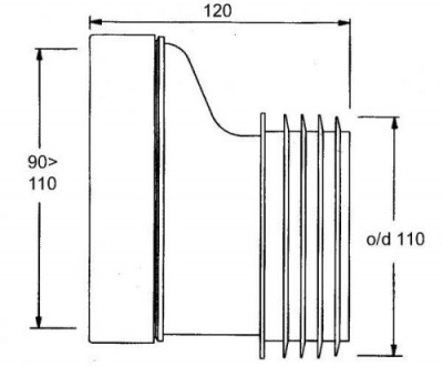 Фановая труба (эксцентрик) MRWC4 McAlpine фото в интернет-магазине Русалия
