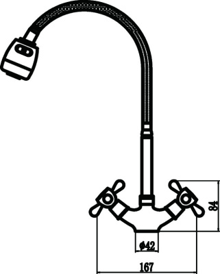 Смеситель для кухонной мойки Fmark (FM4319) фото в интернет-магазине Русалия