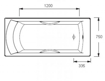 Чугунная ванна JACOB DELAFON BIOVE E2938 170х75 с отверстиями под ручки фото в интернет-магазине Русалия