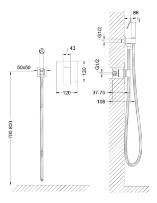 Смеситель гигиенический душ Timo Selene (2089/00SM new chrome) фото в интернет-магазине Русалия
