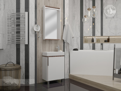 Зеркало AQUATON Бэлла белый, джарра 1A221702BBAZ0 фото в интернет-магазине Русалия