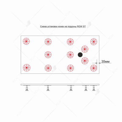Комплект ножек RGW N-12 (12 штук) фото в интернет-магазине Русалия