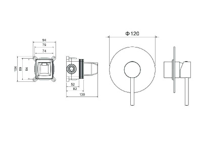 Смеситель для душа (внешняя и скрытая часть) AQUATEK AQ1366CR ЕВРОПА фото в интернет-магазине Русалия
