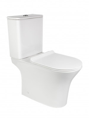 BOND F06-00 Унитаз напольный безободковый белый с сиденьем микролифт фото в интернет-магазине Русалия