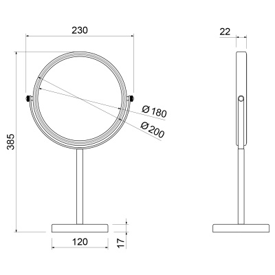 Зеркало Timo настольное Saona (13274/17) фото в интернет-магазине Русалия