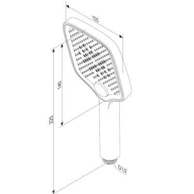 953020000 Gala ручной душ, квадрат 3 функции, хром фото в интернет-магазине Русалия