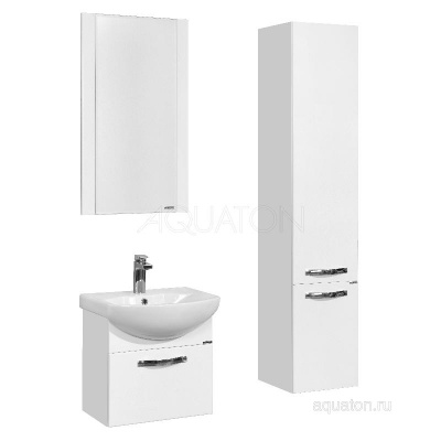 Тумба под раковину AQUATON Ария 50 подвесная белый 1A140301AA010 фото в интернет-магазине Русалия
