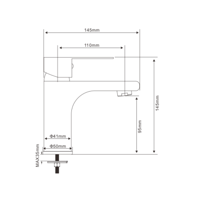Смеситель для раковины OLIVE’S Economy CANTA хром (CN18100) фото в интернет-магазине Русалия