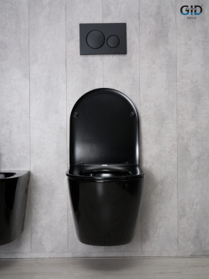 Унитаз подвесной Gid Tr2198-18 62204Y черная глянцевая 49x36x35.5 фото в интернет-магазине Русалия