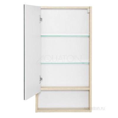 Зеркальный шкаф AQUATON Сканди 45 белый, дуб верона 1A252002SDB20 фото в интернет-магазине Русалия
