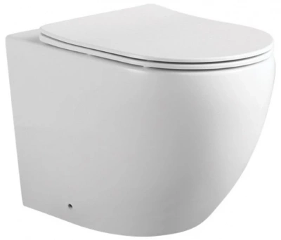 Унитаз приставной безободковый Европа AQ1902-00 с сиденьем микролифт Aquatek фото в интернет-магазине Русалия