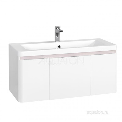 Тумба под раковину AQUATON Шерилл 105 белый 1A206301SH010 фото в интернет-магазине Русалия