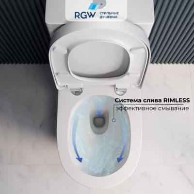 Унитаз с бачком напольный RGW SW-03 высокий фото в интернет-магазине Русалия
