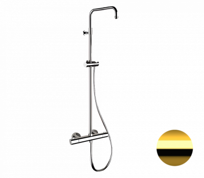 Душевая система термостатическая Remer Elegance EQ32ASSDDO, золото глянцевое фото в интернет-магазине Русалия