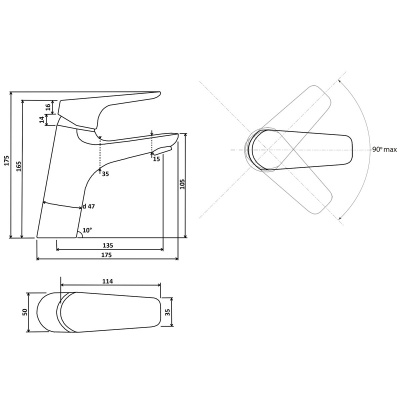 Смеситель Славен  для умывальника Коттедж Г (СЛ-ОД-Г10) фото в интернет-магазине Русалия
