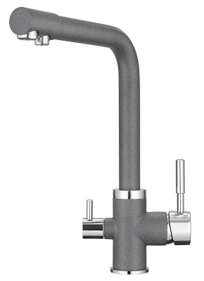 Смеситель для кухни GRANULA (2015, ГРАФИТ) фото в интернет-магазине Русалия