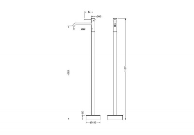 Смеситель для раковины напольный AQUATEK, матовый черный AQ1309MB ЕВРОПА фото в интернет-магазине Русалия