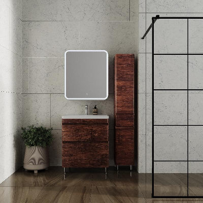 Тумба напольная "Атлантика 70", Люкс старое дерево, PLUS + Умывальник Атлантик 70 фото в интернет-магазине Русалия