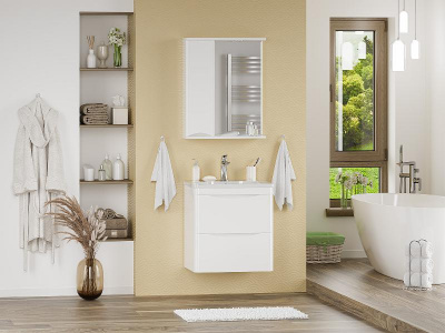 Тумба Атлантик 60 подвесная с раковиной Misty Атлантик 60 Misty фото в интернет-магазине Русалия