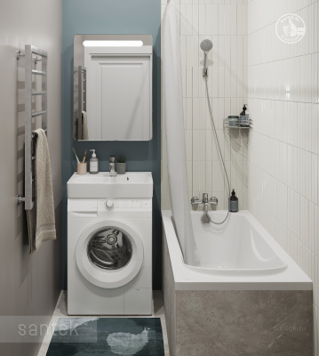 Раковина Santek Клио 60х51 с кронштейнами 1WH501770 фото в интернет-магазине Русалия